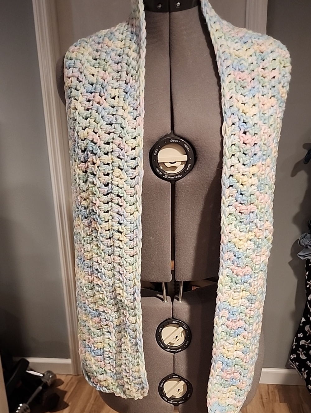 Hand Crafted Pastel Multicolor Kids Scarf